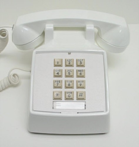 Telefono scrivania bianco - scrivania,