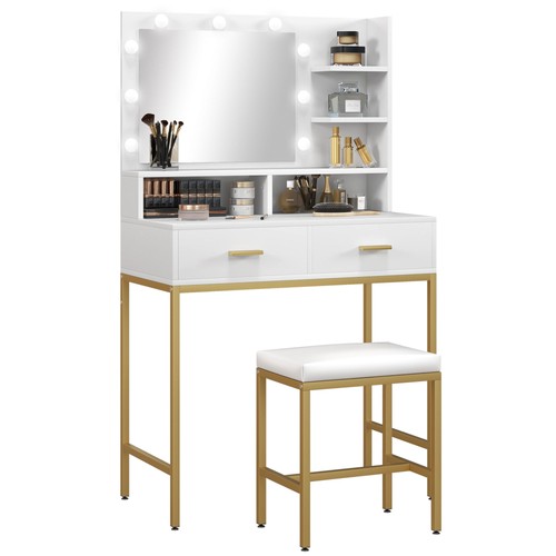Homcom mobile toeletta - toeletta, con