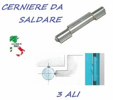 Cerniere da saldare in ferro zincato a 3 ALI perno sfilabile da 170 mm Cancello