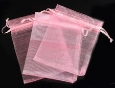 10 SACCHETTI ORGANZA ROSA 9x12