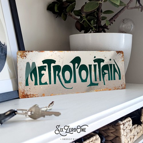 Paris metropolitain metal sign - paris,
