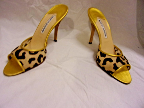 Manola blahnik leopard - blahnik, mules