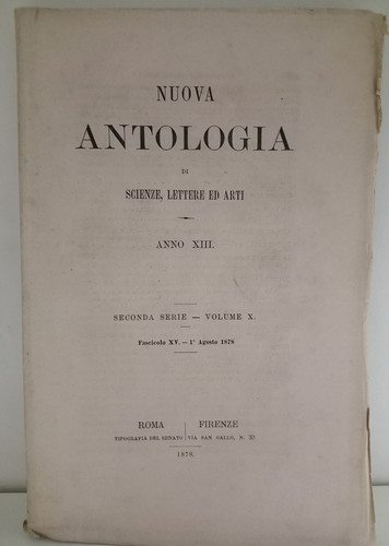 1878 nuova antologia - nuova, bonghi