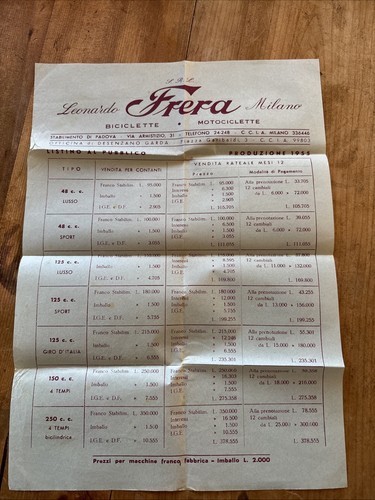 1955 listino prezzi uffic - 1955,