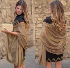 Stola oro scialle coprispalle