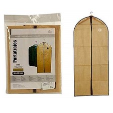 PORTA ABITI VESTITO 137X60CM BEIGE CUSTODIA TESSUTO GUARDAROBA ANTIPOLVERE ARMAD