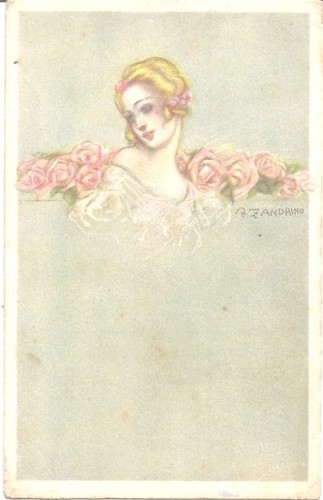 Zandrino dama con rose - zandrino,