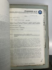 PIAGGIO VESPA APE CIAO BOXER FASCICOLO LETTERE DI SERVIZIO ANNI '90