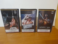 Guerre Stellari Prima Trilogia 3 Vhs Cbs Fox COPIE NON ORIGINALI ( Descrizione)