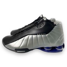 Scarpe da basket Nike Shox BB4 US10.5 argento metallizzato non rilasciate...