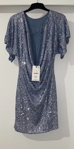 Zara mini abito blu grigio - abito,