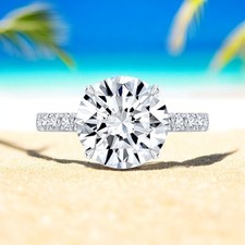 Fede Nuziale PT950 Certificata IGI 1,60 Ct Creata in Laboratorio Taglio...