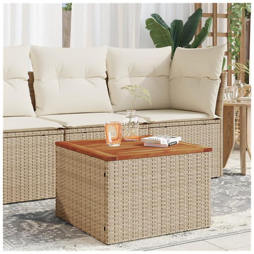 Garden table beige 55x55x37 - 55x55x37, cm