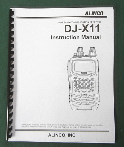 Alinco x11 manuale - dj-x11, di