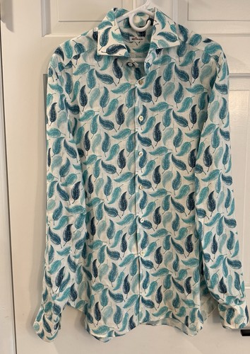 Kiton camicia lino stampa - kiton,