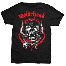 T-Shirt Motorhead Lightning Wreath Overkill con licenza ufficiale uomo nero Lemmy