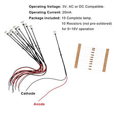 LYM06 10pz Modellismo Ferroviario 1:87 Lampade Lampioni Scala HO 5cm 12V