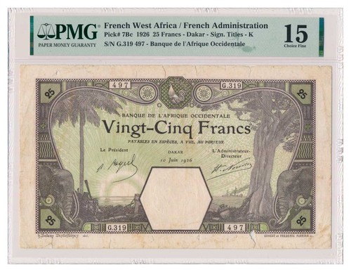 Banconota francese africa - banconota,