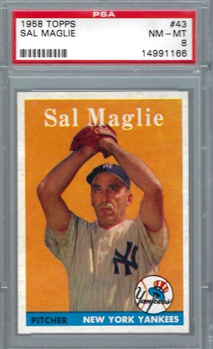 1958 topps 043 psa - 8, sal