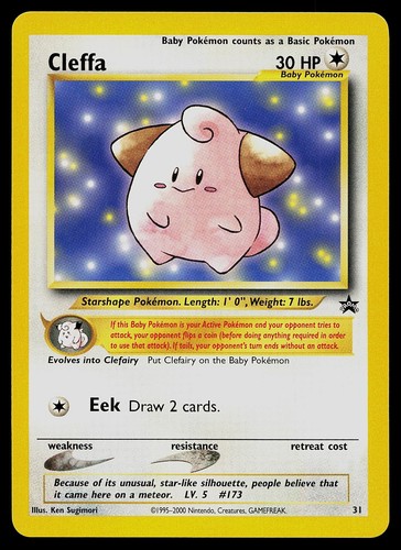 Carta pokemon cleffa wotc - carta,