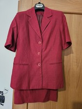 Tailleur Puro Lino Donna Bordeaux