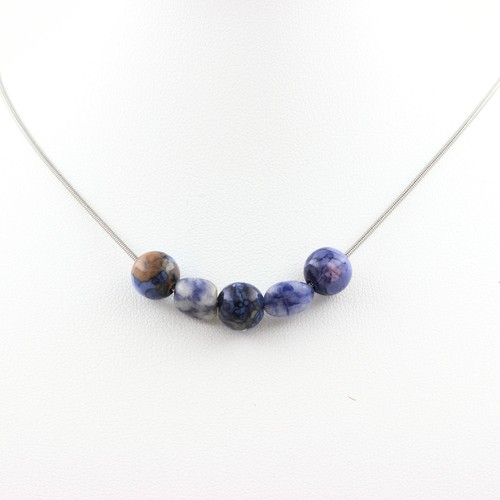 Collana perle jaspe - collana, del