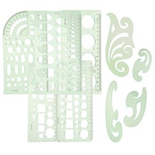  9 Pcs Righello Cerchiometro