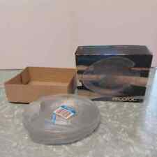 ARCOROC ARC FRANCE 5 PIATTINI PESCE VETRO TRASPARENTE GLASS VINTAGE