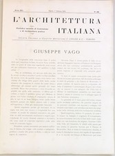L'ARCHITETTURA ITALIANA 1926 GIUSEPPE VAGO VILLINO ROMA MONTEVIDEO