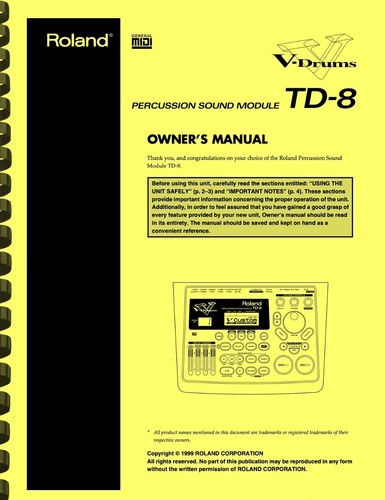 Roland modulo batteria - td-8,