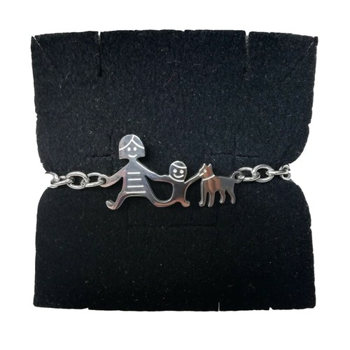 Bracciale acciaio rodiato - acciaio,