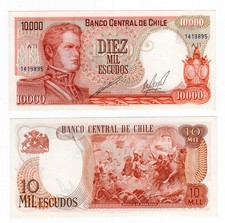 Chile O'Higgins 10.000 scudi