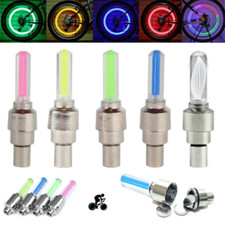 LUCE VALVOLA COLORATA 2 pz PER BICI COPPIA LUCI LED BICICLETTA MOTO AUTO RUOTA