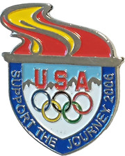 Spilla bavero torcia Olimpiadi