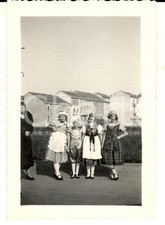 1935 MILANO Gruppo di bambine in costume da Carnevale *Foto VINTAGE 6x10 cm