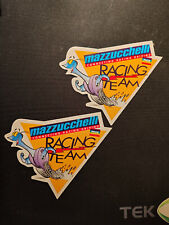 Coppia adesivi sticker moto vintage Mazzucchelli Racing Team original