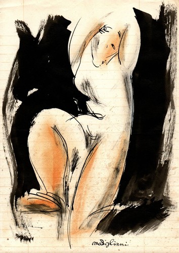 Modigliani 00208 drawing - , on