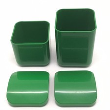 MADE IN ITALY 70 BY GEDY DESIGN MAKIO HASUIKE 2 BARATTOLI PLASTICA VERDE VINTAGE