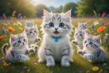 Carino bambino gatto gattino
