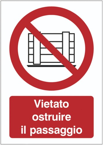 Cartello segnaletico vietato - segnaletico,