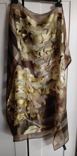 Sciarpa seta ysl bronzo oliva - sciarpa,