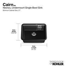 KOHLER 28001-CM1 Lavello Cairn