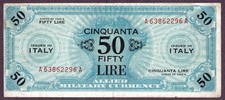 Italy lire banknote 1943 - italy,
