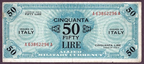 Italia banconota lire 1943 - 50,