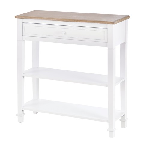 Homcom tavolo consolle - consolle, bianco