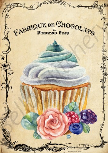 Cupcake floreale shabby - cupcake,