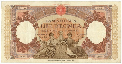 10000 lire capranesi - lire,