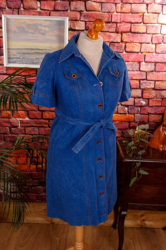 Abito denim vintage originale - denim,