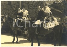 1955 ca FOLKLORE SASSARI Cavalcata Sarda - Coppie in costume di OSILO Foto 15x10