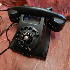 Telefono Anni '30-'40 in bachelite nero Fatme centralino Ericsson